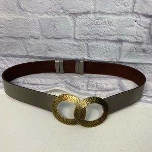 Chico’s Boho Leather Gold Belt Size S/M